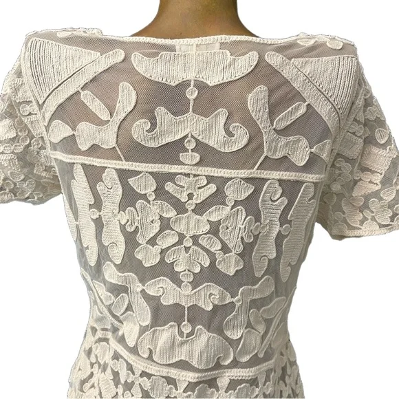 EUC (Ultra Pink) Lace Top XS - Picture 5 of 7